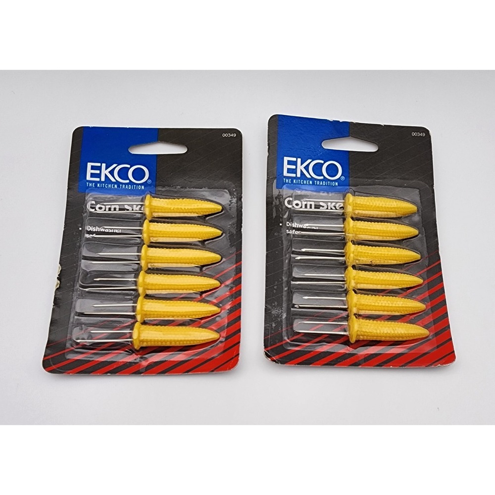 VINTAGE lot of 2- 6 Pack EKCO Corn Skewers In Package ‎ NOS